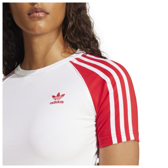 Adidas Γυναικεία κοντομάνικη μπλούζα Adicolor 3-S Raglan Slim Tee